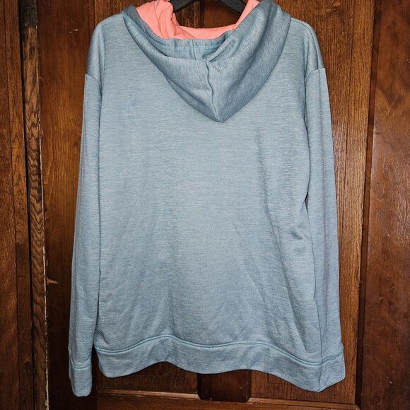 LAS VEGAS Nevada Est. 1905 Blue Green Coral Hoodie Size Large Casual Travel - Picture 2 of 6